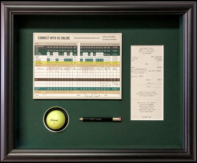 Image of Golf Ball in Picture Frame